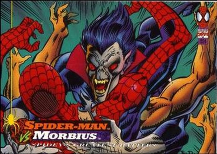 #121 Spider-Man vs. Morbius - 1994 Fleer The Amazing Spider-Man
