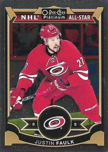 #121 Justin Faulk - Carolina Hurricanes - 2015-16 O-Pee-Chee Platinum Hockey