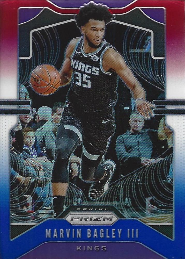 #121 Marvin Bagley III - Sacramento Kings - 2019-20 Panini Prizm - Prizms Red White and Blue Basketball