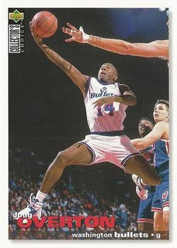 #121 Doug Overton - Washington Bullets - 1995-96 Collector's Choice Basketball