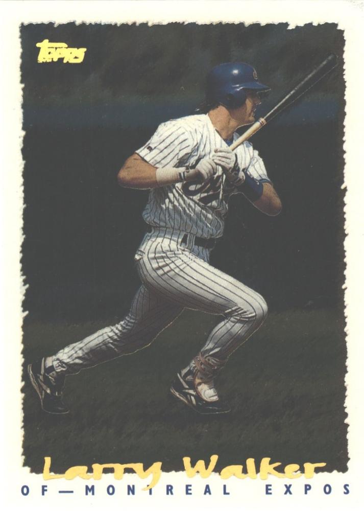 #PP1 Larry Walker - Montreal Expos - 1994 Topps - 1995 Topps Pre-Production Spectralite Samples Baseball