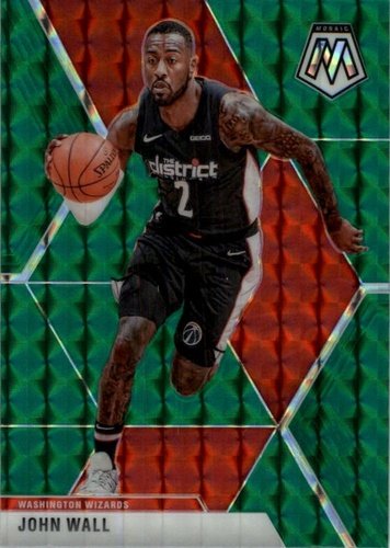 #122 John Wall - Washington Wizards - 2019-20 Panini Mosaic - Green Prizm Basketball