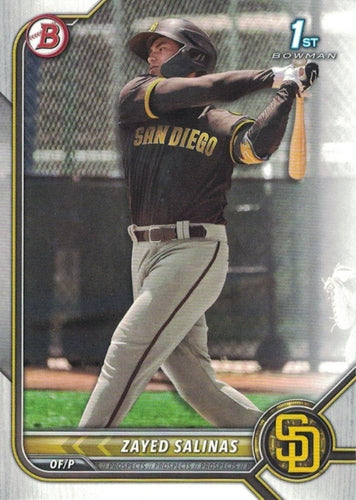 #BP-122 Zayed Salinas - San Diego Padres - 2022 Bowman - Prospects Baseball