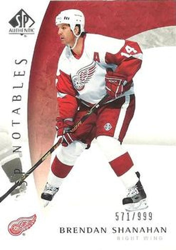 #122 Brendan Shanahan - Detroit Red Wings - 2005-06 SP Authentic Hockey