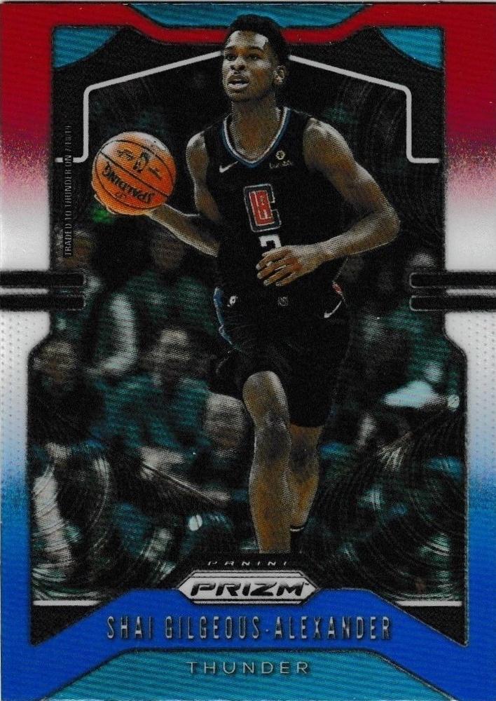 #122 Shai Gilgeous-Alexander - Oklahoma City Thunder - 2019-20 Panini Prizm - Prizms Red White and Blue Basketball