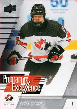 #122 Ryder Ritchie - Canada - 2024 Upper Deck Team Canada Juniors Hockey