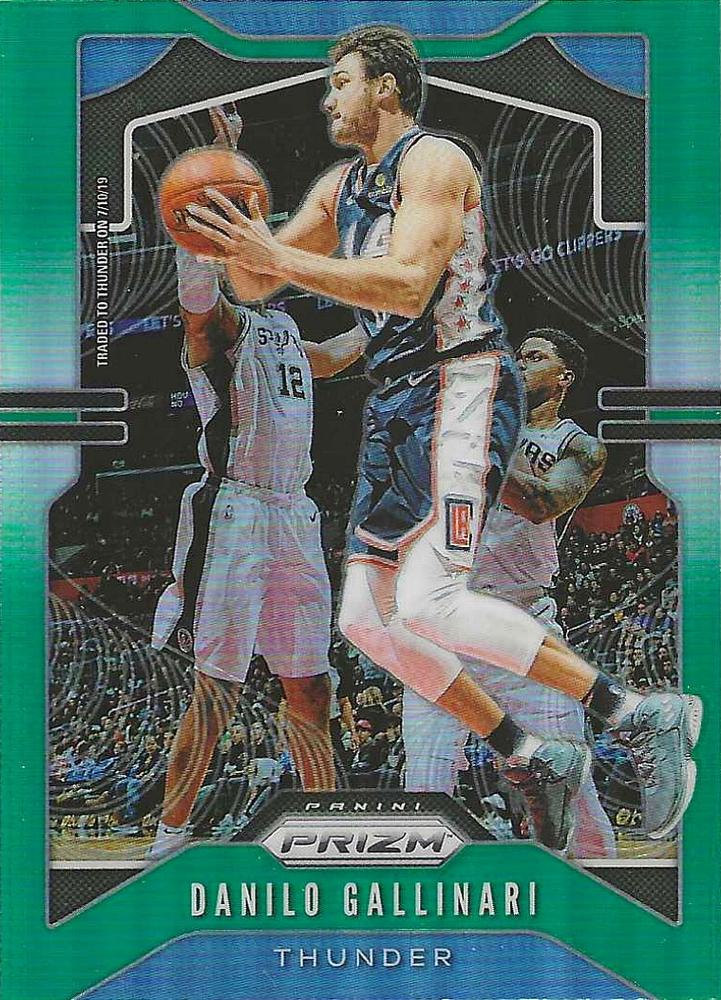 #123 Danilo Gallinari - Oklahoma City Thunder - 2019-20 Panini Prizm - Prizms Green Basketball