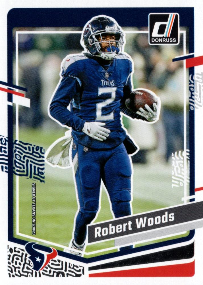 #123 Robert Woods - Houston Texans - 2023 Donruss Football