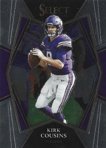 #123 Kirk Cousins - Minnesota Vikings - 2021 Panini Select - Black and Gold Prizm Die Cut Football