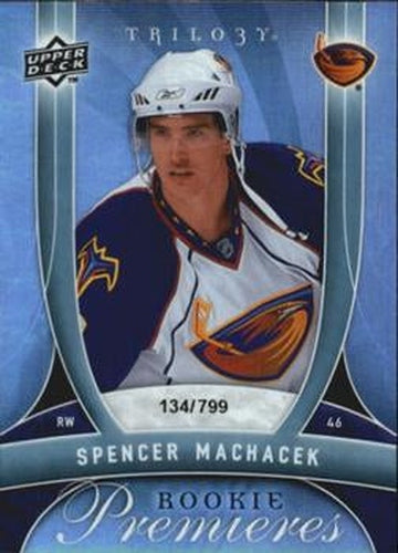 #123 Spencer Machacek - Atlanta Thrashers - 2009-10 Upper Deck Trilogy Hockey