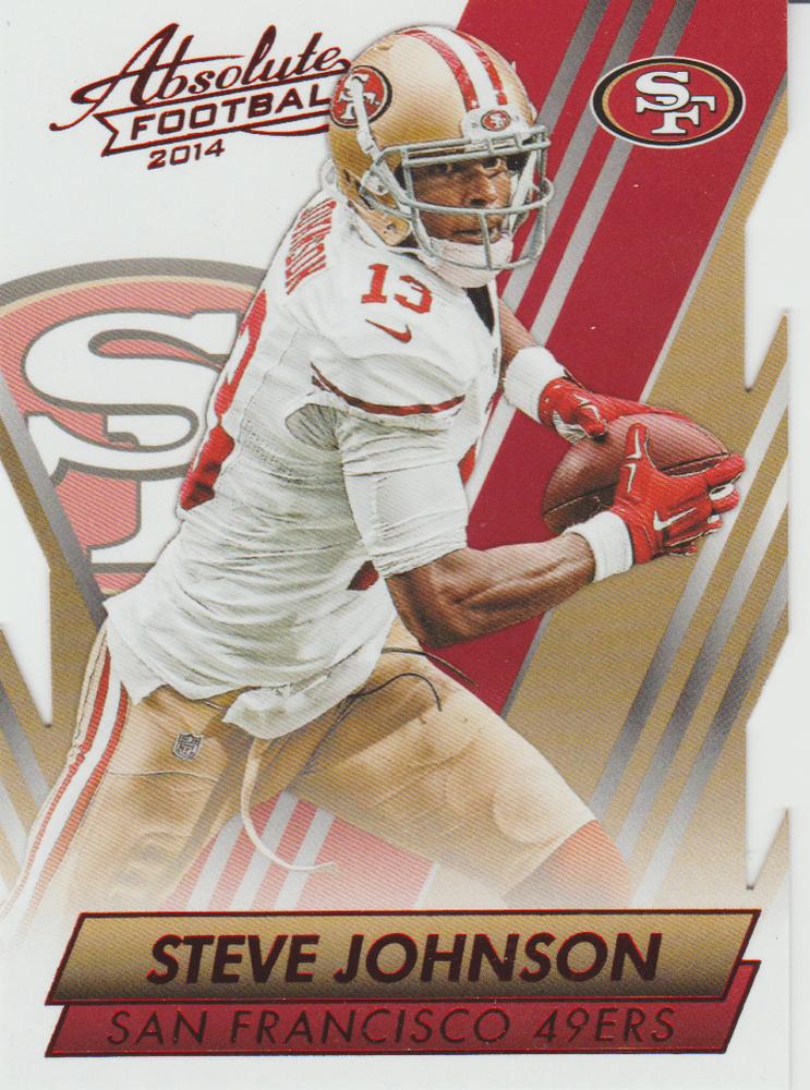 #92 Steve Johnson - San Francisco 49ers - 2014 Panini Absolute - Red Football