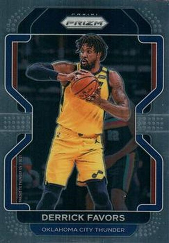 #124 Derrick Favors - Oklahoma City Thunder - 2021-22 Panini Prizm - Silver Basketball