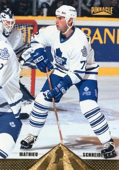 #124 Mathieu Schneider - Toronto Maple Leafs - 1996-97 Pinnacle Hockey