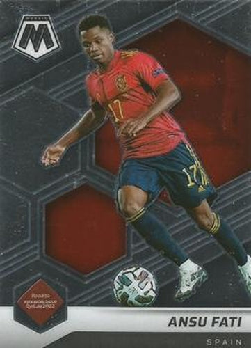 #124 Ansu Fati - Spain - 2021-22 Panini Mosaic Road to FIFA World Cup Soccer