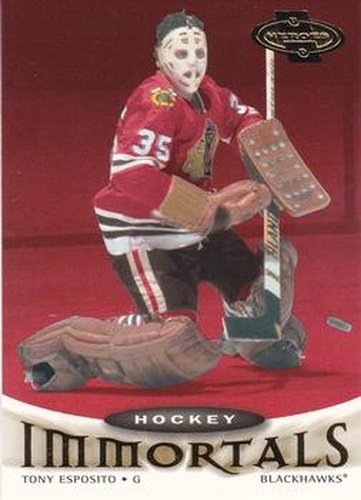 #124 Tony Esposito - Chicago Blackhawks - 2000-01 Upper Deck Heroes Hockey