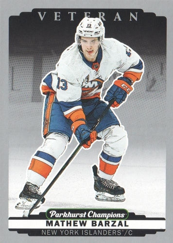 #124 Mathew Barzal - New York Islanders - 2022-23 Parkhurst Champions - Silver Hockey