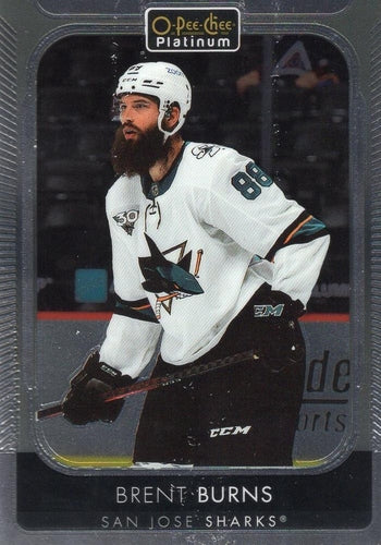 #124 Brent Burns - San Jose Sharks - 2021-22 O-Pee-Chee Platinum Hockey