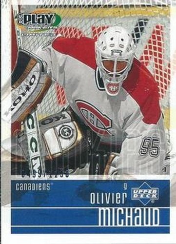 #124 Olivier Michaud - Montreal Canadiens - 2001-02 Upper Deck Playmakers Hockey