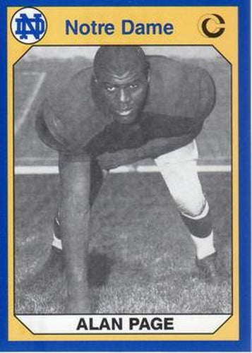 #125 Alan Page - Notre Dame Fighting Irish - 1990 Collegiate Collection Notre Dame Football