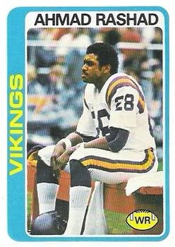 #125 Ahmad Rashad - Minnesota Vikings - 1978 Topps Football