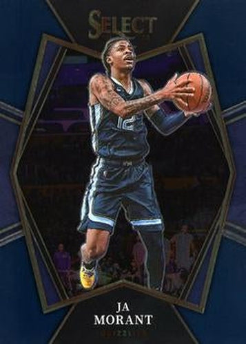 #125 Ja Morant - Memphis Grizzlies - 2021-22 Panini Select - Blue Basketball