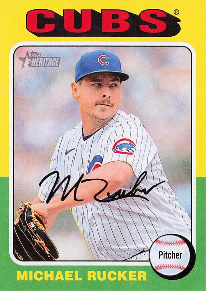 #125 Michael Rucker - Chicago Cubs - 2024 Topps Heritage Baseball