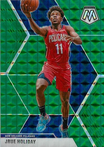 #126 Jrue Holiday - New Orleans Pelicans - 2019-20 Panini Mosaic - Green Prizm Basketball