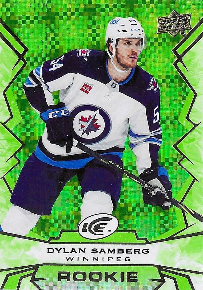 #127 Dylan Samberg - Winnipeg Jets - 2022-23 Upper Deck Ice - Green Hockey
