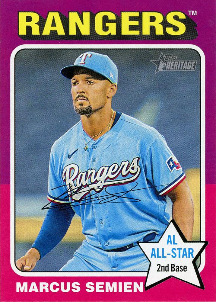#127 Marcus Semien - Texas Rangers - 2024 Topps Heritage Baseball