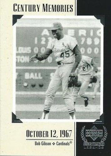 #127 Bob Gibson - St. Louis Cardinals - 1999 Upper Deck Century Legends Baseball