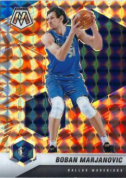 #127 Boban Marjanovic - Dallas Mavericks - 2020-21 Panini Mosaic - Mosaic Reactive Orange Basketball