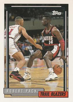 #128 Robert Pack - Portland Trail Blazers - 1992-93 Topps Basketball