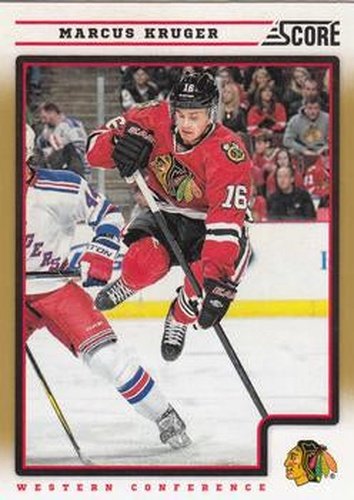 #128 Marcus Kruger - Chicago Blackhawks - 2012-13 Score - Gold Rush Hockey
