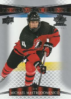 #128 Michael Mastrodomenico - Canada - 2022-23 Upper Deck Team Canada Juniors Hockey