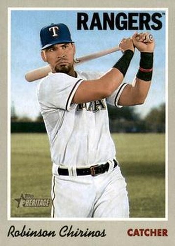 #128 Robinson Chirinos - Texas Rangers - 2019 Topps Heritage Baseball