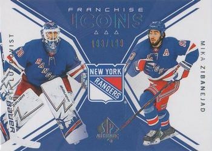 #128 Henrik Lundqvist / Mika Zibanejad - New York Rangers - 2018-19 SP Authentic Hockey