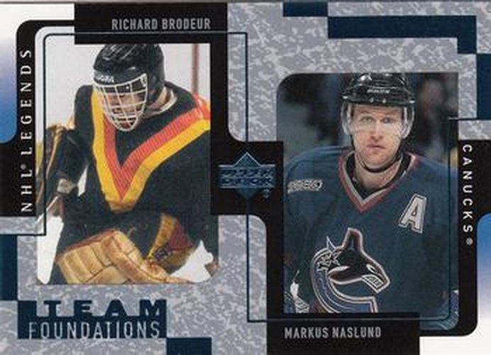 #128 Richard Brodeur / Markus Naslund - Vancouver Canucks - 2000-01 Upper Deck Legends Hockey