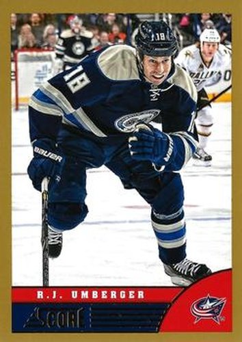 #128 R.J. Umberger - Columbus Blue Jackets - 2013-14 Score - Gold Hockey