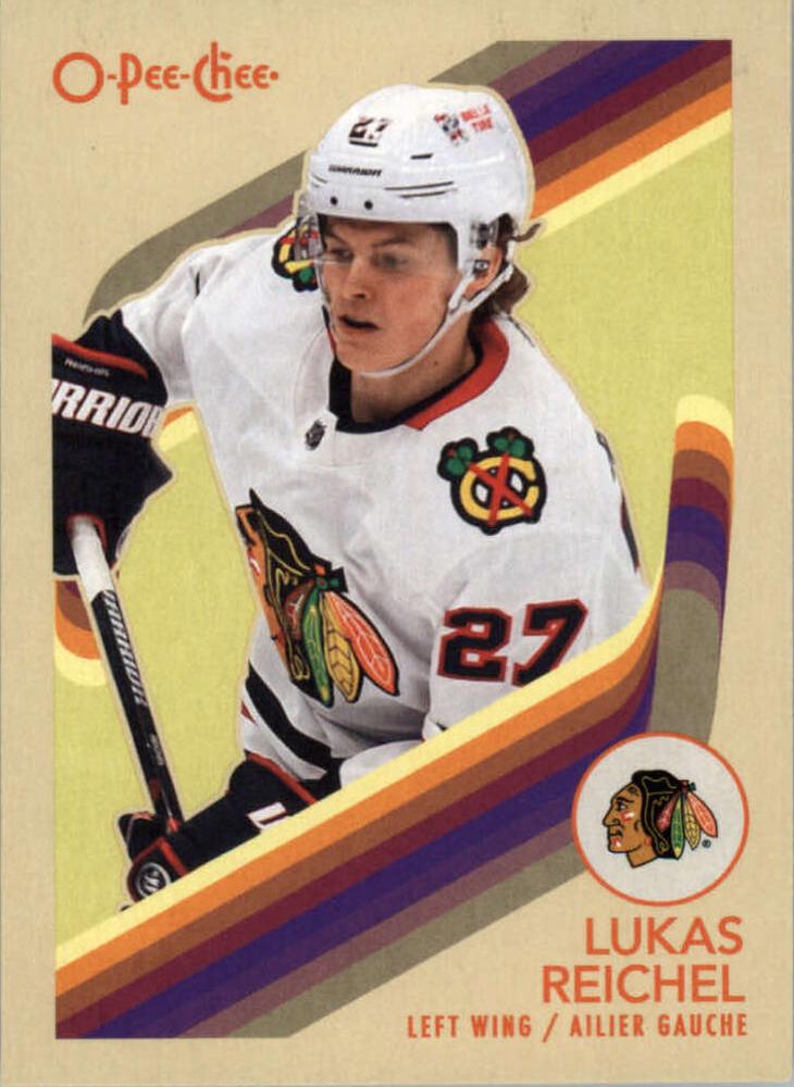 #128 Lukas Reichel - Chicago Blackhawks - 2023-24 O-Pee-Chee - Retro Hockey