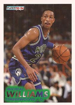 #128 Micheal Williams - Minnesota Timberwolves - 1993-94 Fleer Basketball
