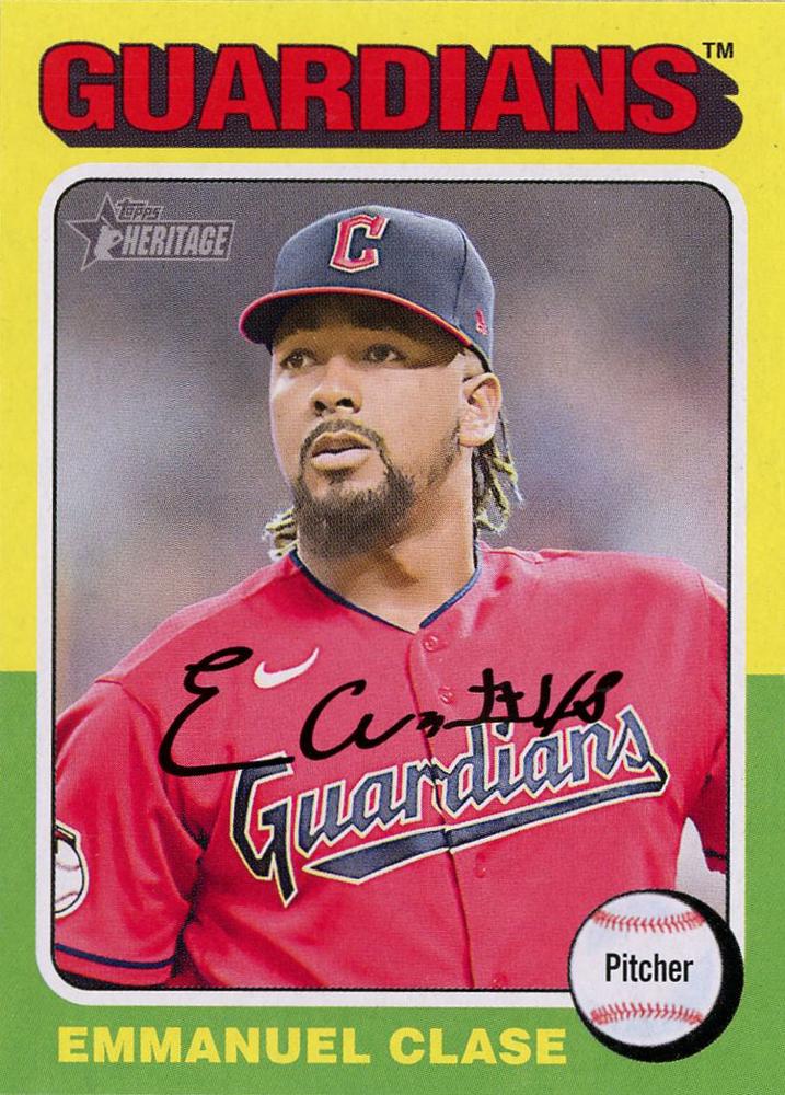 #129 Emmanuel Clase - Cleveland Guardians - 2024 Topps Heritage Baseball