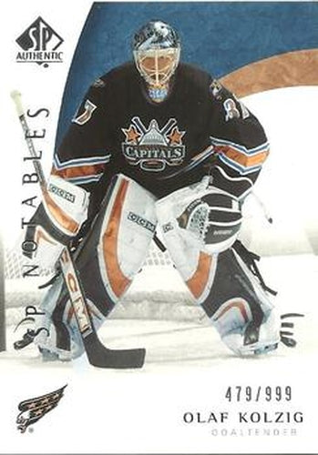 #129 Olaf Kolzig - Washington Capitals - 2005-06 SP Authentic Hockey