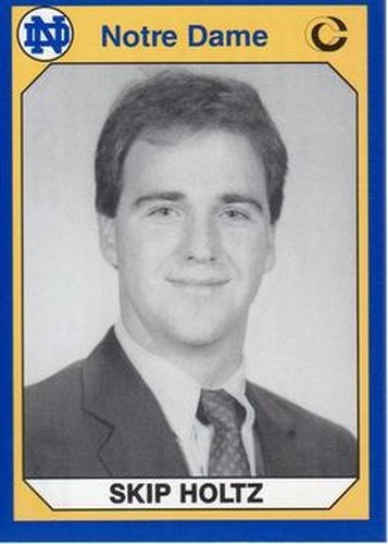 #129 Skip Holtz - Notre Dame Fighting Irish - 1990 Collegiate Collection Notre Dame Football