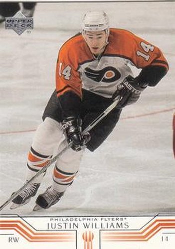 #129 Justin Williams - Philadelphia Flyers - 2001-02 Upper Deck Hockey