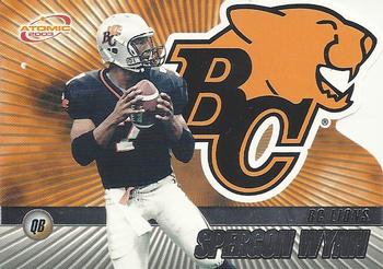 #12 Spergon Wynn - British Columbia Lions - 2003 Pacific Atomic CFL Football