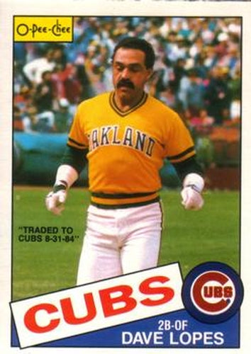 #12 Dave Lopes - Chicago Cubs - 1985 O-Pee-Chee Baseball