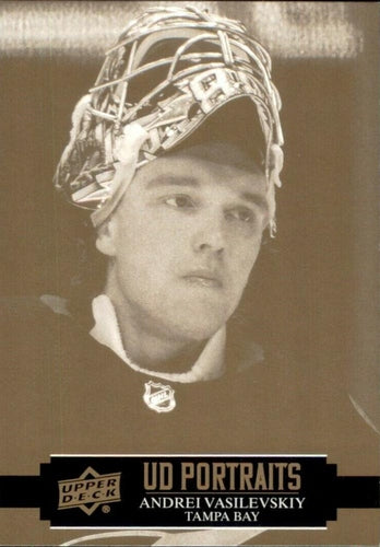 #P-12 Andrei Vasilevskiy - Tampa Bay Lightning - 2021-22 Upper Deck - UD Portraits Hockey