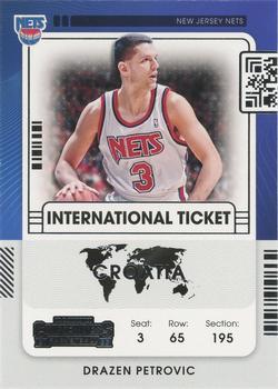 #12 Drazen Petrovic - New Jersey Nets - 2021-22 Panini Contenders - International Ticket Basketball