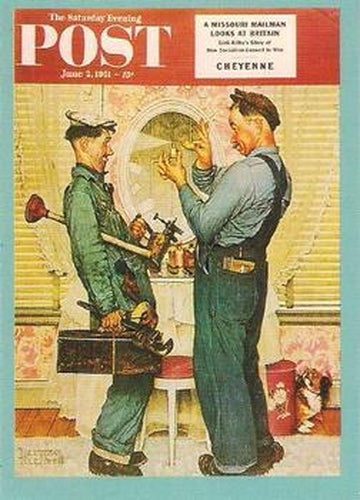 #12 The Plumbers - 1993 Comic Images Norman Rockwell Saturday Evening Post