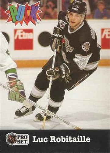 #12 Luc Robitaille - Los Angeles Kings - 1991-92 Pro Set PUCK Hockey